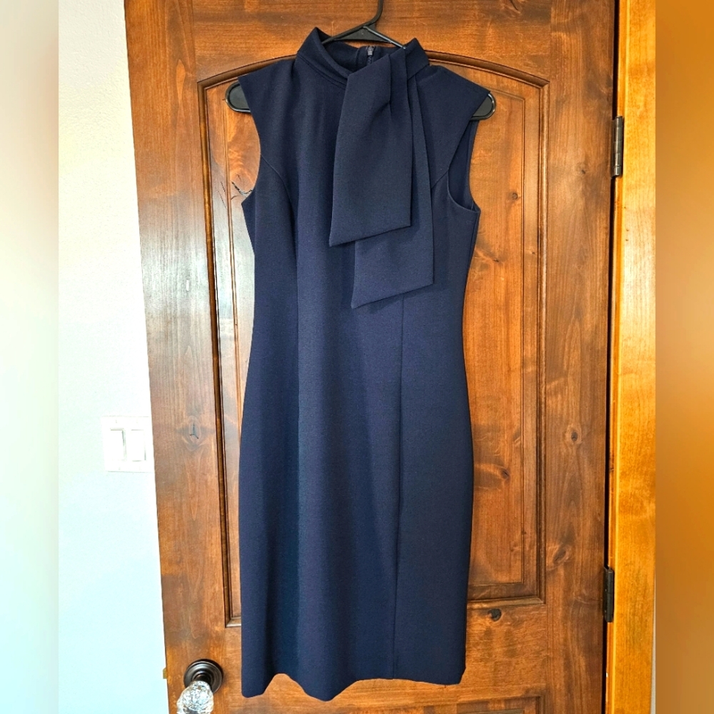Navy Harper Rose sheath dress